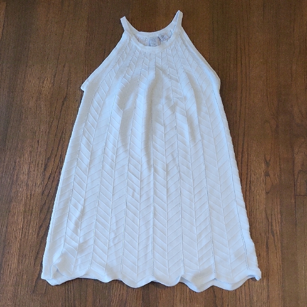 Joie White Knit Pattern Dress
